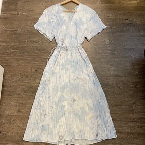 Vince Crinkle Floral Dress